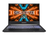 Ноутбук GIGABYTE A5 K1 Ryzen 5 5600H 16Gb SSD 512Gb NVIDIA RTX 3060 для ноутбуков 6Gb 15,6 FHD IPS Cam 48.96Вт*ч Free DOS KBD RUEN Черный K1-AEE1130SD