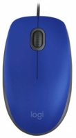 Мышь проводная Logitech M110 Silent ,1000dpi, USB, Синий, 910-005488